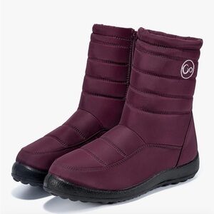 Women's Burgundy Winter Boots